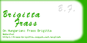 brigitta frass business card